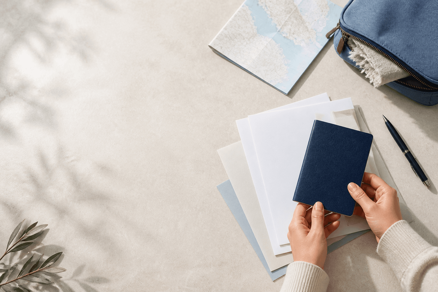 Travel documents arranged for careful visa preparation